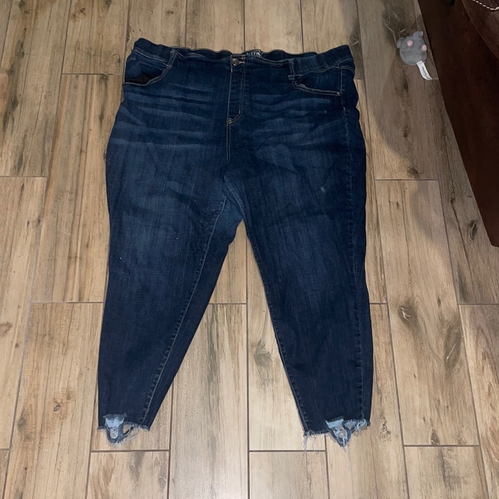 3XL Terra and Sky Blue Jeans, ripped (purposely) on ankles.